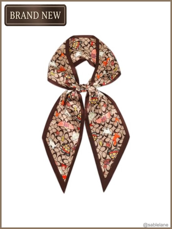 Accessories - Silk Like Satin Scarf for Hair Handbags Neck Women 7x59 Inches